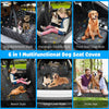 URPOWER 6-in-1 Dog Car Seat Cover for Back Seat, Waterproof Dog Car Hammock 40/60 Split Dog Seat Cover with Mesh Window and Side Flap Pets Car Seat Protector Dog Backseat Cover for Car, SUV, Truck