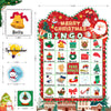 39Pcs Christmas Bingo Game for Kids Toddlers Adults, 24 Players Bingo Cards Christmas Games with 40Pcs Reward Stickers for Classroom Activities Family Party Favors Xmas Gifts Holiday Supplies