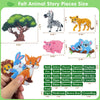 Craftstory Animals Felt Board Stories for Toddlers, Felt Animals Figures Toys Arts and Crafts Sensory Gifts for Classroom Storytelling School Daycare Supplies (Jungle)