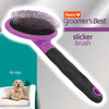 Hartz Groomer's Best Deshedding Slicker Dog Brush, Black/Violet, Dogs