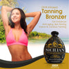 The Sicilian 200X Dark Black Bronzer Tanning Lotion - BEST Tanning Lotion For Glowing Skin - Gradual Bronzing & Sunless Self Tanner Lotion - Luxurious Sunless Body Tanning Lotion Nourishes Skin