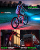 Victoper Bike Light, High Lumens Super Bright Bicycle Light, 6+4 Modes USB Rechargeable Bike Headlight & Tail Light Set, Waterproof Safety Bike Front & Rear Light for Road, Mountain, Night Riding