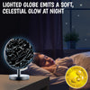 USA Toyz Illuminated Globe for Kids Learning- Globes of the World with Stand 3-in-1 STEM Kids Globe, Constellation Night Light Desk World Globe Lamp Built-in LED Light, Non-Tip Metal Base, 9.75 Tall
