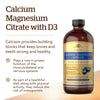 Solgar Liquid Calcium Magnesium Citrate with Vitamin D3 - Delicious Natural Blueberry Flavor, 16 oz - Supports Strong, Healthy Bones & Teeth - Gluten Free, Dairy Free, Kosher - 32 Servings