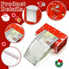 5 Pieces Santa Christmas Money Dispenser with 5 Pieces Bags Money Cake Pull Out Kit Christmas Bags for Gifts with 100 Cake Money Box Transparent Bags for Kids Christmas Party