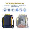 Unigear Ski Boot Bag, 50L Ski Boot Travel Backpack for Ski Helmet, Goggles, Gloves, Skis, Snowboard & Accessories (Blue)