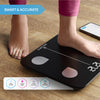 INEVIFIT Smart Body Fat Scale, Highly Accurate Bluetooth Digital Bathroom Body Composition Analyzer, Measures Weight, Body Fat, Water, Muscle, Visceral Fat & Bone Mass for Unlimited Users (Black)
