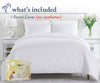California Design Den King Size Duvet Cover - 100% Cotton Sateen, 400 Thread Count, Premium Hotel Quality, Soft Luxury Sateen Weave Comforter Cover, Button Closure and Corner Ties - Bright White