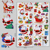 Christmas Window Clings, Oversized Waterproof Santa Claus Holiday Party Stickers, Merry Christmas Decorations for Greeting Cards, Gift Tags, Computers, Luggage and Other Beautiful Gifts