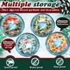 8 Pieces Christmas Wreath Storage Bag Garland Wreath Container Tear Resistant Fabric Round Wreath Boxes with Clear Window for Storage for Xmas Holiday Ornament (Blue,24'')