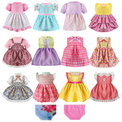Alive Baby Doll Clothes and Accessories - 12 Sets Girl Doll Princess Dress for 12 13 14 15 16 Inch Bitty Doll Clothes - Cute Alive Doll Accessories Outfits for Little Girls Christmas Birthday Gifts