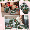 Windyun 4 Pcs Christmas Wreath Storage Bags 30 Inch Clear Xmas Bags Garland Holiday Wreath Box Octagon Wreath Protector with Handle Zippers for Xmas Holiday Seasonal Storage Wrapping(Black)