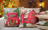 Hlonon Christmas Decorations Christmas Pillow Covers 18 x 18 Inches Set of 4 - Xmas Series Cushion Pillow Cover Custom Zippered Square Pillowcase