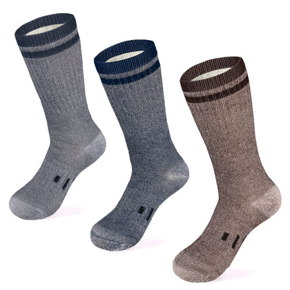 MERIWOOL Merino Wool Hiking Socks for Men and Women - 3 Pairs Midweight Cushioned - Warm n Breathable