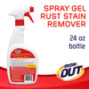 Iron OUT Spray Gel Rust Stain Remover, Remove and Prevent Rust Stains in Bathrooms, Kitchens, Appliances, Laundry, Outdoors, white 24 Fl Oz (Pack of 1)