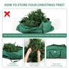 Dinoera Rolling Large Christmas Tree Storage Bag, Fits Up to 9 Foot Artificial Xmas Disassembled Trees, Christmas Tree Storage Container with Wheels Against Dust, Insects & Moisture (Green)