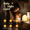 JolyWell Night Light for Kids, Baby Night Light with 7 Colors Changing Mode & Stepless Dimming, Nursery Night Light BPA Free,Rechargeable Egg Night Light for Breastfeeding 1h Timer & Touch Control