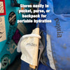 Vapur Element Flexible Water Bottle - with Carabiner, .70 Liter (23 oz) -Pack of 1, Water blue