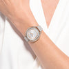 SWAROVSKI Crystalline Aura Watch, Leather strap, Gray, Rose-Gold tone