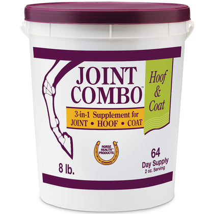 Farnam Horse Health Joint Combo Hoof & Coat, Convenient 3-in-1 horse joint supplement provides complete joint, hoof and coat care, 8 lb., 64 day supply