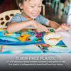 HomeWorthy Disposable Placemats for Baby - Cute Animal Toddler Placemat That Sticks to Tables at Restaurants - (Assorted 40 Pack with 3 Designs)