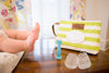 Bumco 2-PACK Diaper Cream Spatula - FULL-SIZE + MINI Baby Bum Brush with TRAVEL CASE - Diaper Cream Applicator for Baby - Baby Necessities - Suitable for Aquaphor, Desitin - Blue & Gray