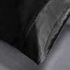 CozyLux Silk Satin Pillowcase for Hair and Skin Queen Set of 2 Soft Pillow Cases Silky Microfiber Bed Pillow Covers Wrinkle Resistant with Envelope Closure(Black, 20 x 30 Inches)