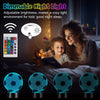 Linkax Valentines Day Gift for Kids, Soccer Gifts 3D Illusion Football Night Light Lamp Toys with Remote Control 16 Colors Changing, Soccer Accessories Stuff Birthday Easter Gift for Sport Fan Boys