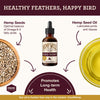 Hemp Well Bird Hemp Oil -Reduces Feather Plucking, Suppresses Destructive Behavior and Promotes Relaxation, Immune Support, Organically Sourced - 2 Ounces