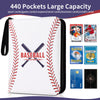 Baseball Card Binder with Sleeves 440 Pockets, Gifts for Baseball Card Collectors, Trading Card Holder Compatible with Topps Card, 55 Sleeves Card Album Book Protectors Card Storage Organizer