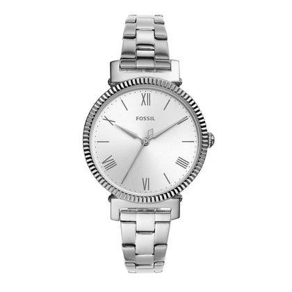 Fossil Women's Daisy Quartz Stainless Steel Three-Hand Watch, Color: Silver (Model: ES4864)