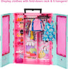 Barbie Closet Playset with 3 Outfits, Styling Accessories and Hangers, Mix-and-Match Barbie Clothes for 50+ Looks