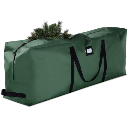 Zober Christmas Tree Storage Bag - Fits 7.5 Ft Artificial Trees - Waterproof Christmas Tree Bag - Strong, Durable Handles - Labeling Card Slot - Green