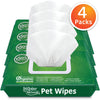 Inspire Naturals Pet Wipes 100% Natural Plant Based with Organic Antioxidants, Dog Wipes Cleaning Deodorizing Cat Wipes | Dog Bath Dog Ear Wipes | Dog Wipes for Paws and Butt (200ct - 4 Pack)