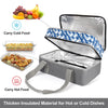 Genteen Casserole Carrier for Hot or Cold Food, Expandable Double Decker Insulated Food Carrier with Hand Protectors-Fits 9x13 Baking Dish-Lasagna Holder Tote for Parties Potluck Picnic (Grey)