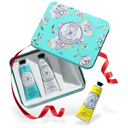 La Chatelaine Hand Cream Gift Set for Women, Travel Size Hand Lotion, Natural Hand Cream Made in France with 20% Organic Shea Butter (Gardenia, White Grapefruit, Citrus Fizz) 3 x 1 fl. oz.