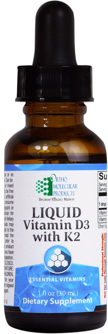Ortho Molecular - Liquid Vitamin D3 with K2 - 1 OZ Liquid