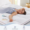 Timimi Mattress Topper Full - Cooling Pillow Top Size Extra Thick Plush Bed Down Alternative Overfilled Soft Pad for Back Pain White Full(75''x54'')