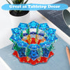 RoomyRoc Magnetic Fidget Sphere - Pentagons Magnets Balls - 12 Piece Set - Crystal Blue - Magnet Fidgets Toy - Creativity Beyond Imagination, Inspirational, Recreational, Desk Toys for Adults