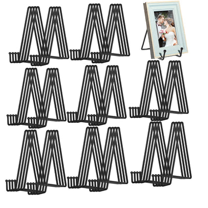 Birity 32 pcs 4.5in Plate Stands for Display,Metal Plate Holders Display Stands Can Be Used for Picture Stand,Book Stands for Display,Plate Display Stands,Easel,Photo Frame Stands,Desktop Stand