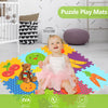 PLAY 10 Foam Mats for Floor Baby, Foam Puzzle Floor Mat Baby Puzzle Mat 34×34 Fruits Puzzle Mat 9 Pieces