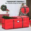 BROSYDA Christmas Tree Storage Bag, Fits Up to 9 Ft Artificial Christmas Tree with Buckle Straps & Dual Zippers & Handles, 600D PVC Durable Waterproof Material Protects from Dust.(Red)