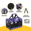 Conlun Cat Carrier Airline Approved, Soft-Sided Dog Carrier with Inner Safety Leash, Pet Transport Carrier for Small-Medium Cats Puppies up to 15 Lbs, Collapsible Travel Kitten Carrier Bag -Purple M