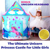 USA Toyz Unicorn Pop Up Tent for Kids - Indoor and Outdoor Playhouse Unicorn Tent for Girls and Boys, Pink Princess Tent with Unicorn Headband and Kids Tent Storage Carry Bag