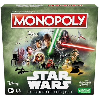 Hasbro Gaming Monopoly: Star Wars Return of The Jedi Board Game for 2-6 Players, Inspired by Return of The Jedi Movie, Game for Families and Kids Ages 8+ (Amazon Exclusive)