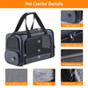 Groxkox Pet Travel Carrier by Airplane Approved Under seat, TSA Airline Approved Soft-Sided Carrier Bag for cat,Dogs,17.5 x 8.5 x 11 inches,Grey