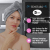 TENSTARS 5 Pack Thicken Microfiber Hair Towel Wrap for Women - Elastic Loop Design - 320GSM Coral Velvet - Quick Dry Hair Turban - 11x28 Inch (Grey+Pink+Brown+FrozenBlue+FrozenBerry)