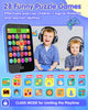 Kids Phone Toys for 3 4 5 6 Year Old Boys Touchscreen Kids Smart Phone with Dual Cameras Music Games Flashlight Alarm Pedometer Stories Sight Words Learning Toys for 3-6 Year Old Boys with 8G SD Card