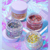 Liquid Chunky Shimmer Body Glitter Gel,4 Color Sequins Glitter Gel for Face Hair and Body Makeup, Long Lasting and Waterproof Liquid Sequins Glitter for Women and Girls.(#01)