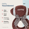 Bearington Baby Touchdown, 5.5 Inch Plush Stuffed Baby Football Soft Ring Rattle